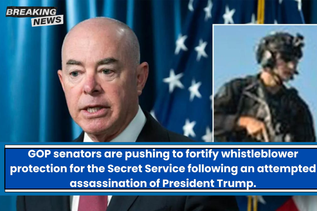 GOP senators are pushing to fortify whistleblower protection for the Secret Service following an attempted assassination of President Trump.