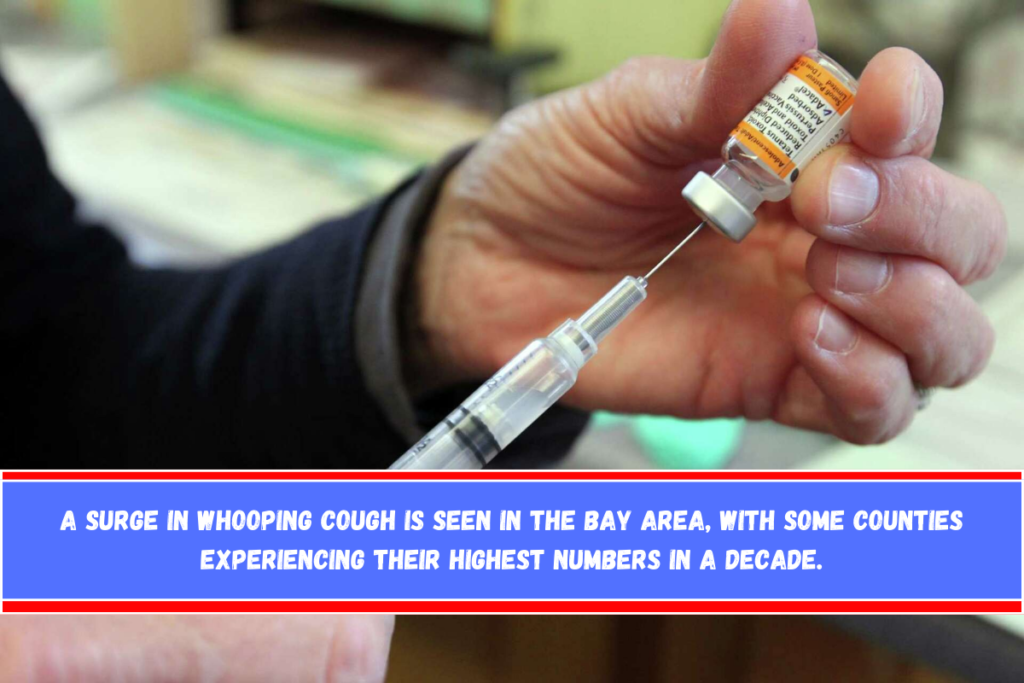 A surge in whooping cough is seen in the Bay Area, with some counties experiencing their highest numbers in a decade.