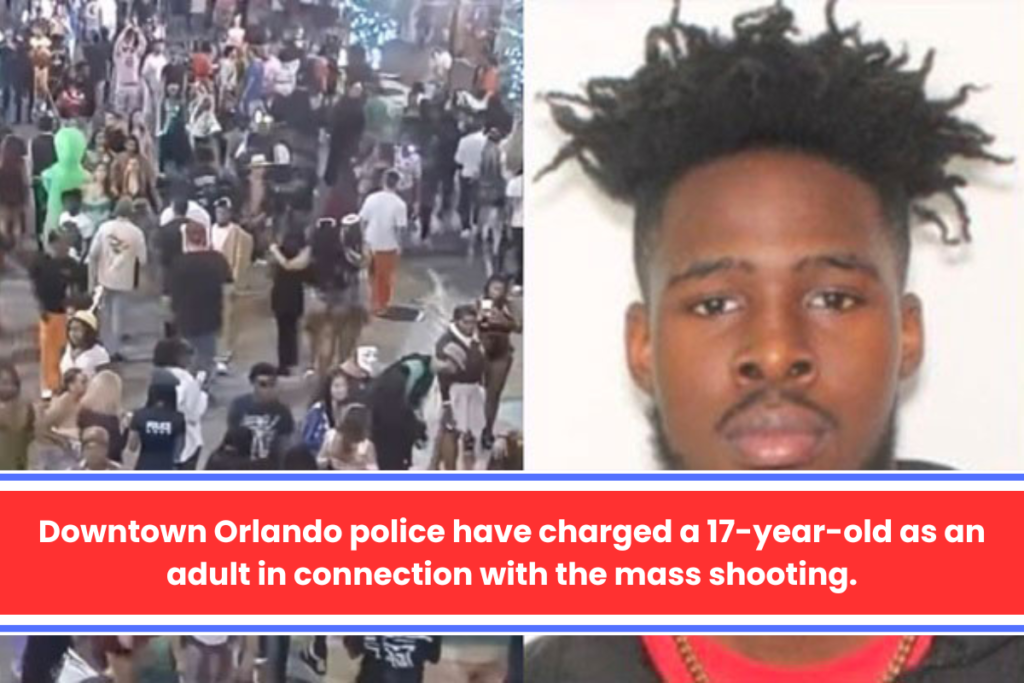 Downtown Orlando police have charged a 17-year-old as an adult in connection with the mass shooting.