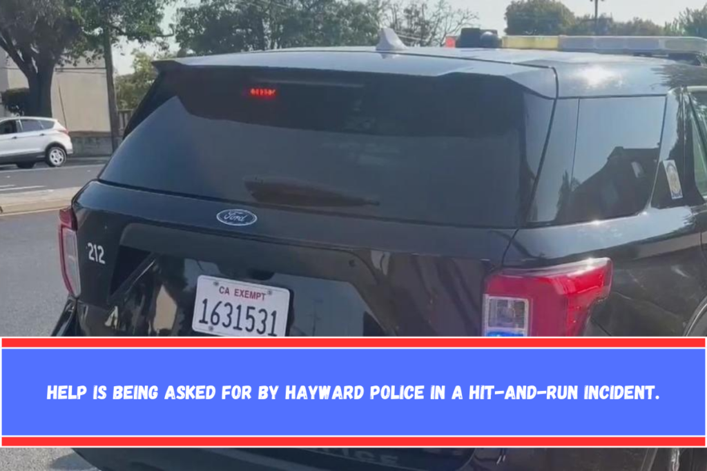 Help is being asked for by Hayward police in a hit-and-run incident.