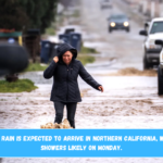 Overnight rain is expected to arrive in Northern California, with heavy showers likely on Monday.