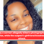 Police say a woman allegedly killed a photographer, upset over photos, while the suspect's girlfriend livestreamed the attack.