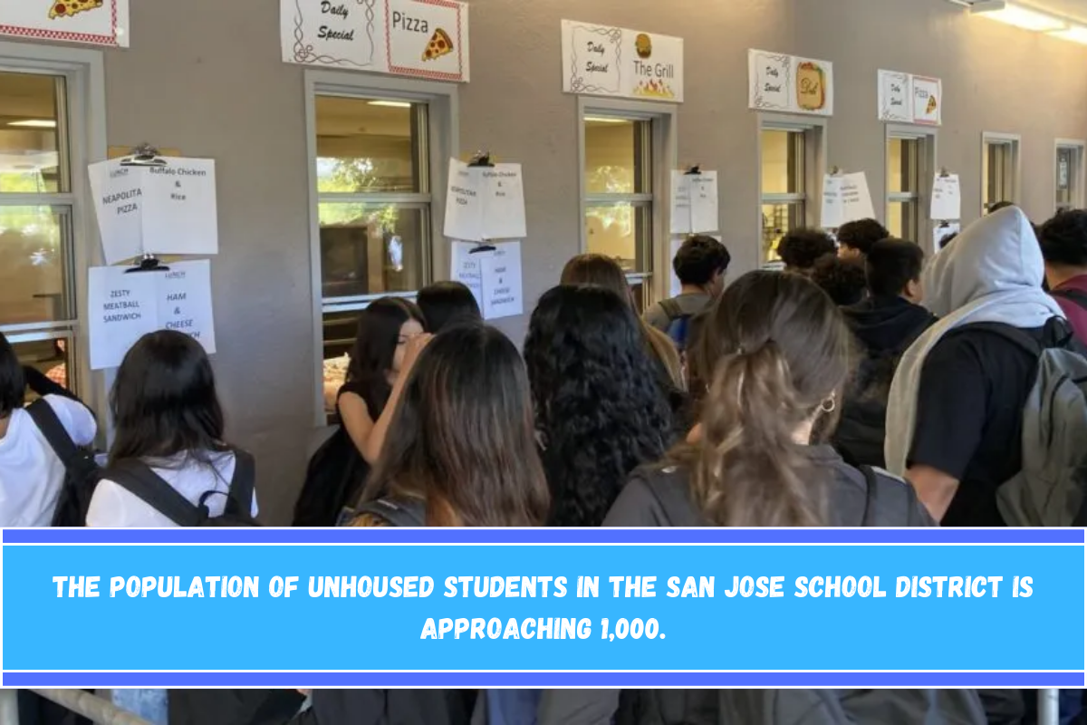 The population of unhoused students in the San Jose school district is approaching 1,000.