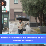 The second wettest day in 120 years was experienced by a Bay Area town scorched by wildfires.